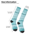 thumbnail image 4 of Fotbe Teal Turquoise Wood print Women's Men's Novelty Crew Socks Cotton Socks Knee High Socks for Walking,Running,Nurses,Pregnancy, 4 of 8