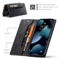 thumbnail image 5 of for iPhone 13 Wallet Case PU Leather Flip Book Style Folio Strong Magnetic Closure RFID Blocking Protective Cover Credit Card Holder Kickstand Function Men for iPhone 13 - 6.1", Black, 5 of 10