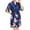 Navy Blue, variant on Monfince Women Silk Nightgown Summer Loose Fit Printed Satin Robes For Women Short Kimono Bridesmaids Lightweight Soft Lingerie Robes