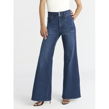 Sofia by Sofia Vergara Women's and Women's Plus Margot Wide Leg High Rise Jeans, 30.5" and 32.5" Inseams, Sizes 0-28