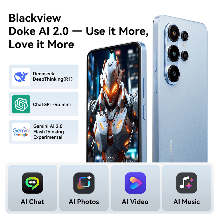 Blackview WAVE 10C Unlocked Android Phones,16GB+128GB,6.88