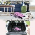 thumbnail image 2 of 4 Wheel Pet Stroller Dog Stroller Dog Carriers for Small Dogs with Cup Holder, Pink, 2 of 7