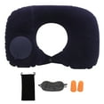 thumbnail image 1 of Almohada en forma de U, cojín inflable suave para reposacabezas, protección cervical para coche, oficina, avión (azul marino) Jadeshay A, 1 of 8