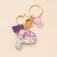 thumbnail image 2 of LYMAYTER Cute Pink Tassel Mug Accessory Initial Letter Charm Keychain - with Tassel, Heart - shaped Sequins, 2 of 7