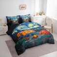 thumbnail image 2 of Erosebridal Cartoon Camping Car Bedding Comforter Set 7-Piece for Girls Boys,Teens Starry Sky King Bedding Sets,Black Reversible,Ultra Soft Home Decor, 2 of 6