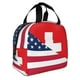 thumbnail image 2 of Easygdp USA Switzerland Bolsa Térmica Premium - Tela Oxford Impermeable, Gran Capacidad, Bolsillo Frontal, Unisex para Trabajo, Escuela, Actividades al Aire Libre y Picnics, 2 of 8