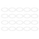 thumbnail image 1 of Lavador plano de plástico M5, 50 piezas 5x8x1.25mm junta de sellado O-Ring, blanco, 1 of 7