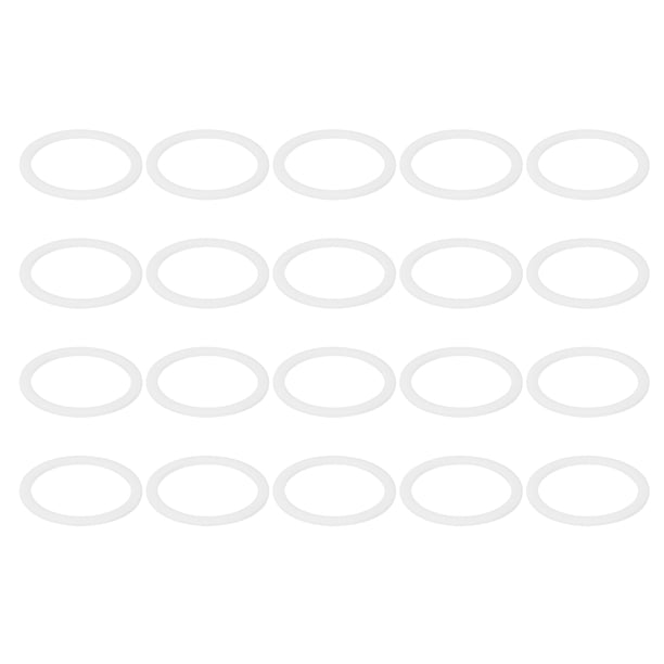 Lavador plano de plástico M5, 50 piezas 5x8x1.25mm junta de sellado O-Ring, blanco