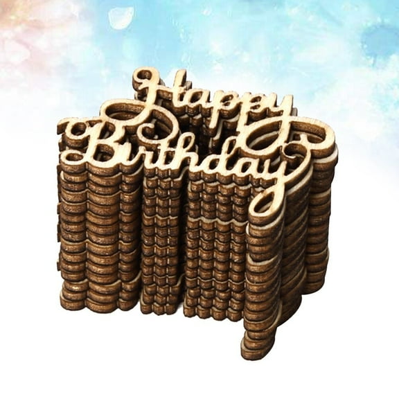 HOMEMAXS Happy Birthday Wooden Piece Decor for Parties and Home Gathering 15 Pieces