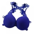 thumbnail image 1 of Wuffmeow Sexy Women Frontal Lace Push Up Bra Seamless Bras Racer Back Front Closure Bralette, 1 of 9