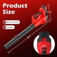 thumbnail image 4 of CATGOOD Cordless Leaf Blower, 24V Leaf Blower with 2 x 6000mAh Batteries & Charger, 800W Motor Up to 680CFM/200MPH, 6 Variable Speed, Lightweight for Lawn, Patio, Yard and Dust, 4 of 10