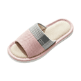 thumbnail image 3 of IEMIEMIEM Linen Slippers for Women Japanese Style Summer House Slippers Indoor Lightweight Open Toe Bathroom Slides Soft Sole Sandals for Home 8-9 wide, 3 of 6