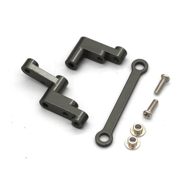 Bewildely RCGOFOLLOW-Servo protector de dirección de alta precisión, aleación de aluminio, completo para 1/16 MJX H16 16207 16208 16209 16210 Kits de construcción modelo Titanio