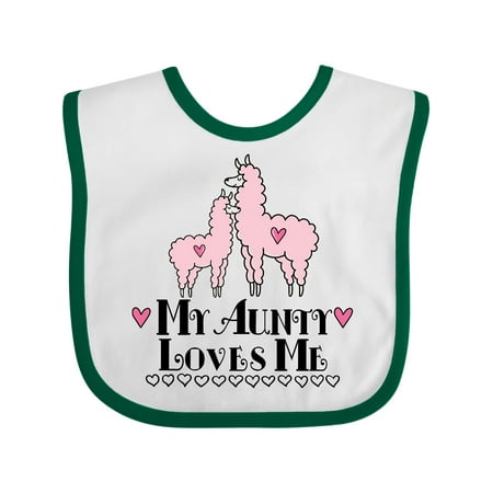 

Inktastic Llama Aunty Loves Me Gift Gift Baby Girl Bib