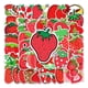 thumbnail image 1 of Paquete de pegatinas con dibujos animados de fresa, fruta roja, fresa x50, 1 of 2