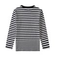 thumbnail image 2 of SSLR Long Sleeve Shirts for Big Boys Striped T Shirt Crew Neck Cotton Lightweight Causal Tshirts, 2 of 7