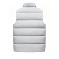 thumbnail image 6 of TKKCS Mens Stand Collar Puffer Vest Jacket- Sleeveless Winter Warm Full Zip Quilted Padded Waistcoat with Zipper Pockets Gray Size L, 6 of 6