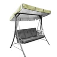 thumbnail image 2 of Columpio para silla, toldo, impermeable, tela Oxford, cubierta superior, columpio para exteriores, sombrilla, cubierta para lluvia, beige, 190x132x15cm Methold HA005485-05, 2 of 6