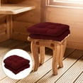 thumbnail image 3 of Juego de 2 almohadillas para silla con mechones, cojines para asiento, respaldo , 19 "x 19", para exteriores e interiores, para muebles de - Rojo rojo Sunnimix cojines de asiento con mechones, 3 of 7