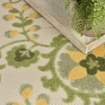 thumbnail image 4 of Nourison Home Aloha 4' x 6' Fabric Ivory Green Area Rug, 4 of 10