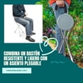thumbnail image 3 of Bastón Plegable con Asiento para Adultos Mayores - Bastón Ortopédico, Portátil y Ligero para Viaje, Soporta hasta 90 Kg (Color del Mango Puede Variar), 3 of 10