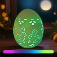 thumbnail image 6 of JingChun Easter Decorations: Ceramic Lighted Easter Egg 1Pc, Farmhouse Rustic Hollow Easter Eggs Light Up Tabletop Statue, Easter Home Decor, Hunting Party Supplies Gifts for Kids, 6 of 6