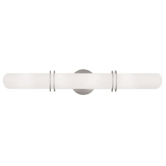 4 Light Bathroom Light in Contemporary Style 26.5 inches Wide By 4.5 inches High-Brushed Nickel Finish Bailey Street Home 218-Bel-1119451