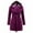 Purple, variant on Light Jackets for Women Double Breasted Pladi Hooded Lapel Wool Trench Coat With Belt Plus Size Coats