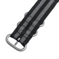 thumbnail image 3 of 22mm Watch Strap Webbing Durable 2-Joint Nylon Watch Band Wristband for Watch Replacement (Black Grey), 3 of 3
