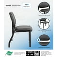 thumbnail image 3 of Boss Office Products Antimicrobial Armless Guest Chair, 300 lb. Weight Capacity, 3 of 8