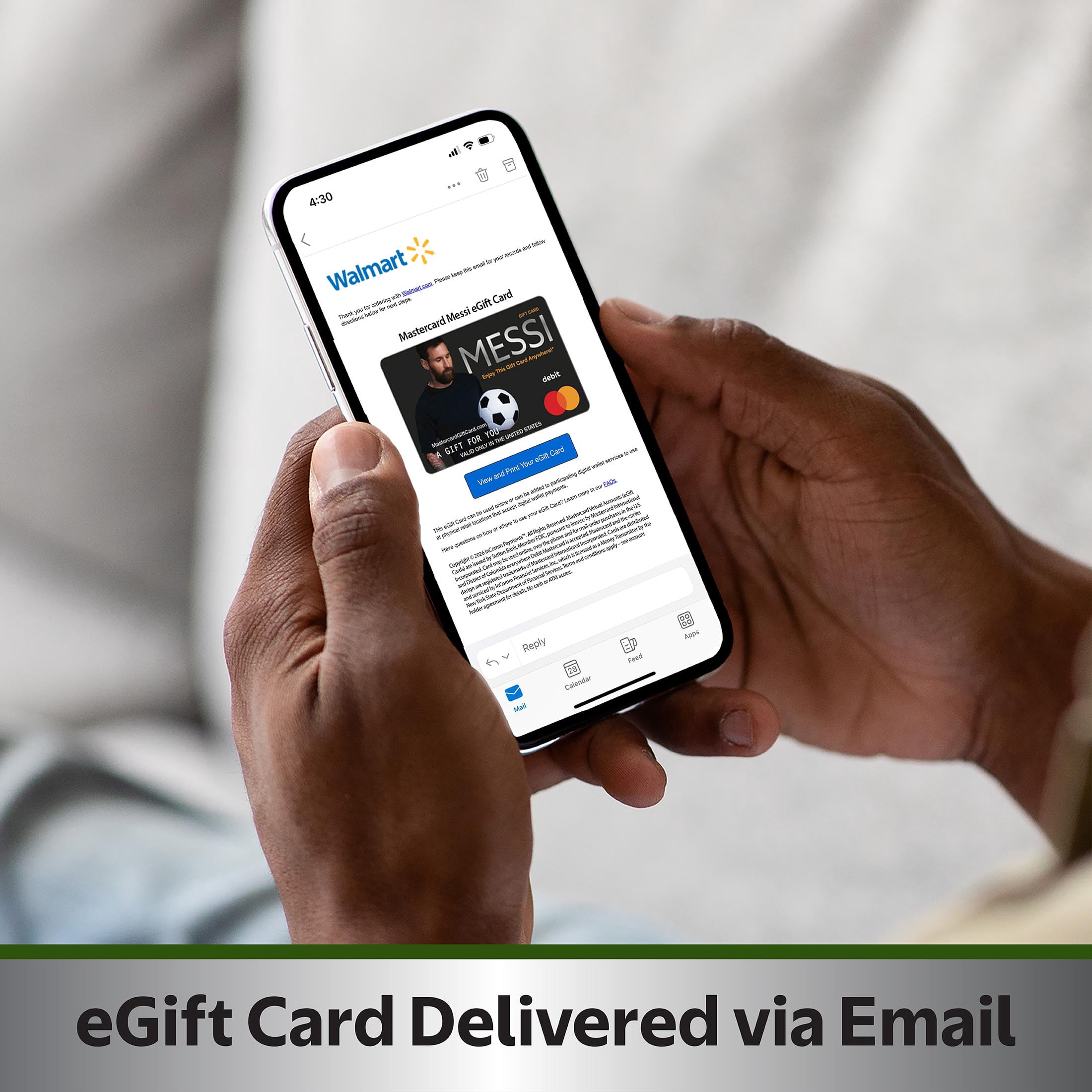 Mastercard® $20-$500 eGift Messi (Plus 6.84 Purchase Fee) [Email