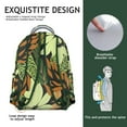 thumbnail image 5 of Hawaiian Jungle Leaves Backpack Tropical Floral Summer School Bag for Students Vibrant Exotic Print for Travel, 5 of 6