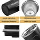 thumbnail image 2 of Taza de café ZHAOCHENG negra reutilizable Al vacío de doble pared acero inoxidable ecológica para café caliente té y bebidas frías 13 oz/38, 2 of 5