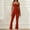 Red, variant on Idoravan Yoga Pants for Women Spring And Fall Tight Waistband Sleeveless Neck Long Jumpsuit