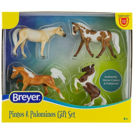 UPC: 0019756622602 | Breyer Horses – Stablemates 1:32 Scale Pintos and Palominos Action Figure Set  4 Pieces