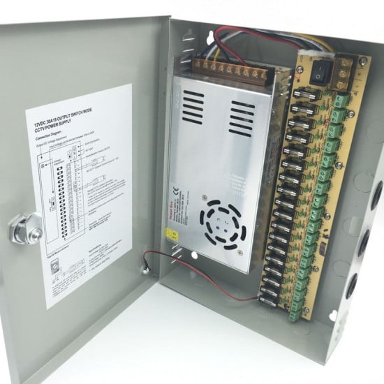 Power Supply Distribution Box Compact Size 12V DC 16 channels High
