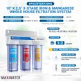 thumbnail image 2 of 3-Stage Standard Whole House Iron Manganese Water Filtration System, Sediment + Iron + CTO, 2 of 6