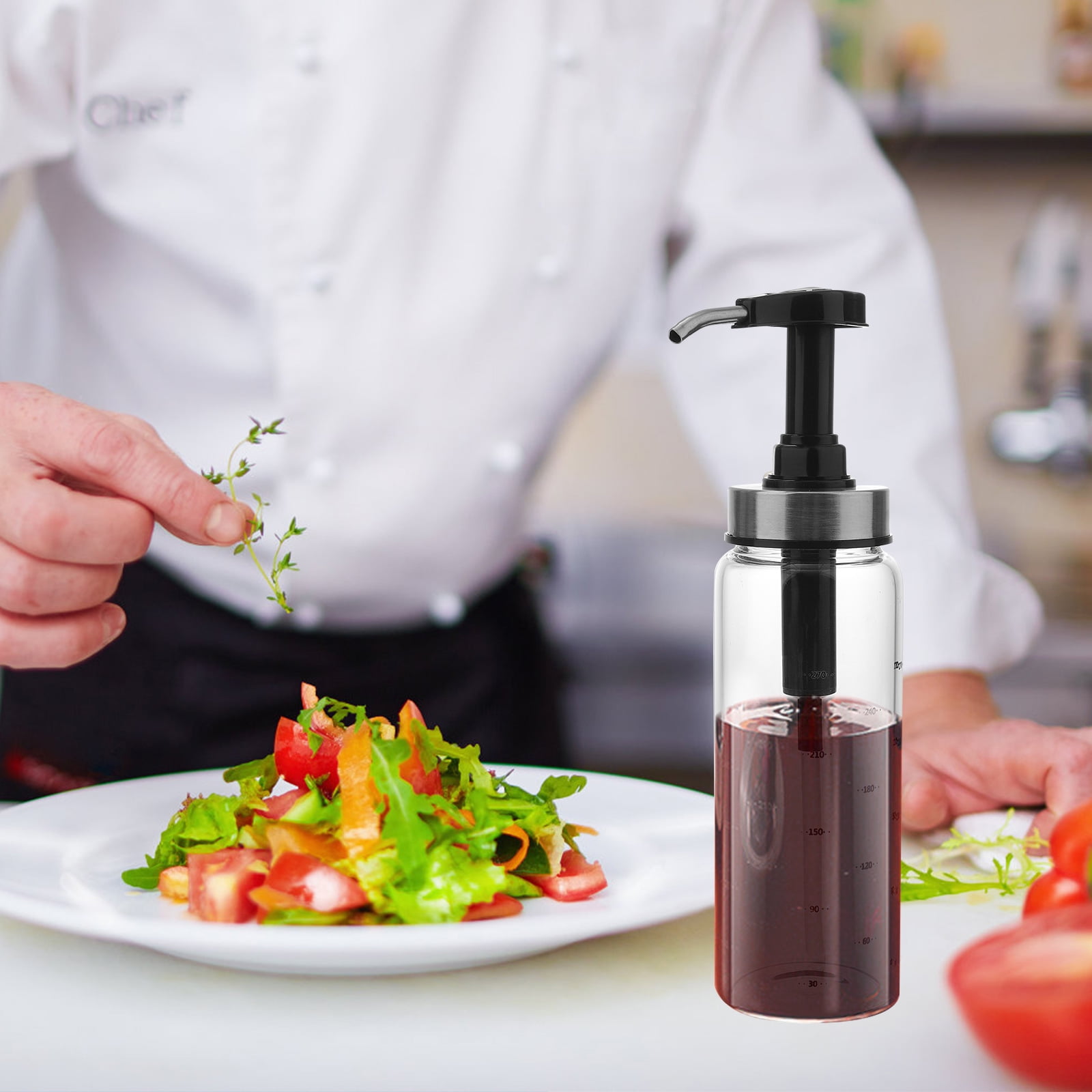 Sipeihong Honey Pump Bottle Syrup Dispenser Ketchup Squeeze BBQ Oil Container Black