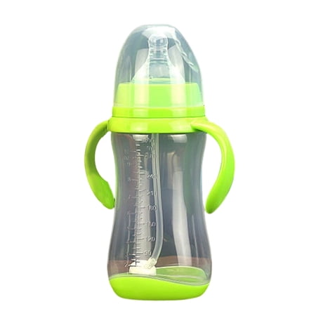 HJQEQVD Baby Water Bottle with Handle Baby Bottles 10.5 Oz Baby Bottles Infant Bottles Leak Proof Container Baby Breastmilk Handle Water with Straw for Infant Toddler