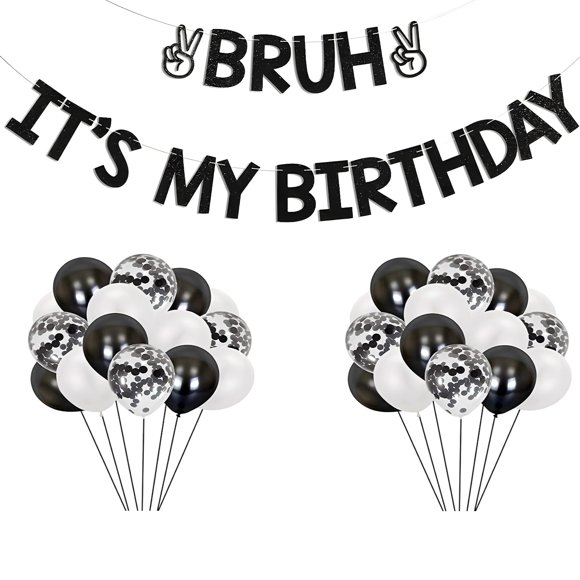 Decoraciones de cumpleaños CZFSWT Brush Its My Birthday, 25 unidades