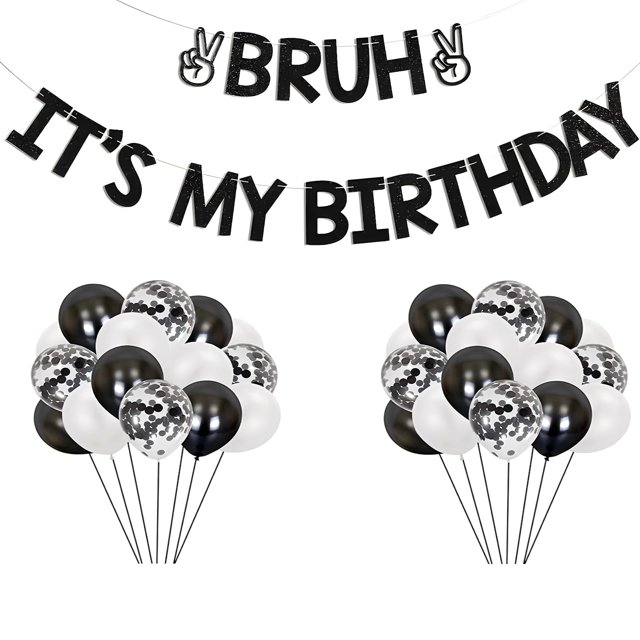 Decoraciones de cumpleaños CZFSWT Brush Its My Birthday, 25 unidades