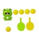 thumbnail image 5 of Entrenador de tenis de mesa Colamx con forma de rana colgante altura ajustable juguete interactivo 5 bolas, 5 of 8