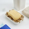 thumbnail image 4 of Walbest Bamboo Fiber Shower Soap Holder Draining Box Bathroom Soap Holder, 4 of 7