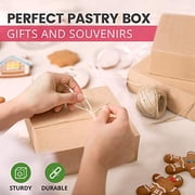 Fit Meal Prep 25 Pack Kraft Bakery Boxes, 9 x 9 x 3 Inches Brown Pastry Boxes, Cardboard Treat Boxes Pie Boxes Cookie Boxes Dessert Boxes for Cupcakes, Chocolates, Donuts, Macarons