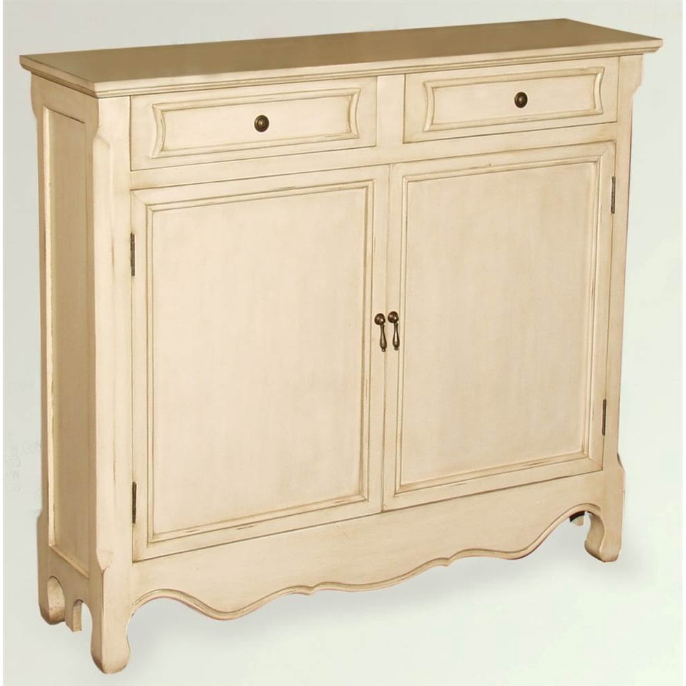 Console in Antique White Finish