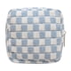 thumbnail image 1 of Bolsa De Almacenamiento Monedero de punto azul de gran capacidad con diseño de cuadros, bolsa de almacenamiento portátil para maquillaje y lápiz labial (1 unidad) JASKFLY, 1 of 8