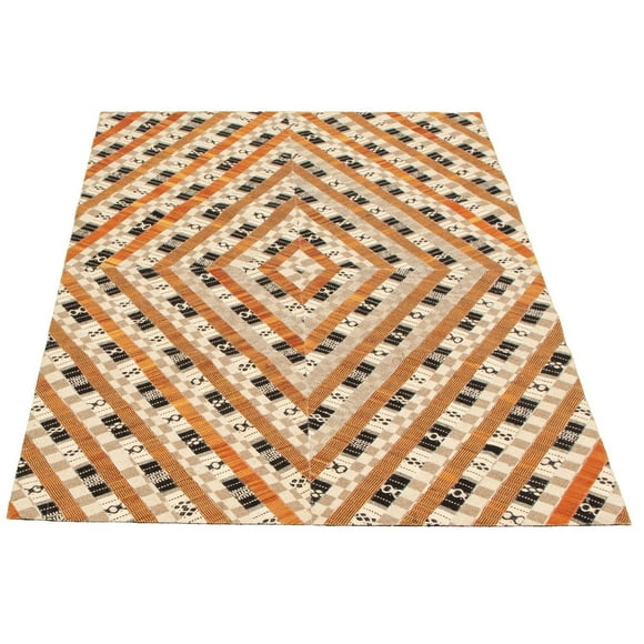 ECARPETGALLERY 5'0" x 8'0" Transitional Río Handmade Area Rug for Living Room, Dining Room and Bedroom in Brown