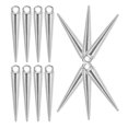 thumbnail image 3 of Miangastore Fashionable Silver Cone Charms Keychain Making 20Pcs 1.0X0.2X0.2In, 3 of 9