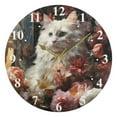 thumbnail image 5 of Cat in Flowers Black 10 inch Wall Clocks Non Ticking Easy to Read Battery Decorative for Home Bathroom Kitchen Bedroom Living Room, 5 of 8