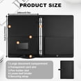 thumbnail image 3 of 3 Ring Choir Folder,PU Leather Music Binder with Hand Strap,13.07x9.76 Inches Black Music Folder for Sheet Music,Choir,Stage Performance$$Music, 3 of 8